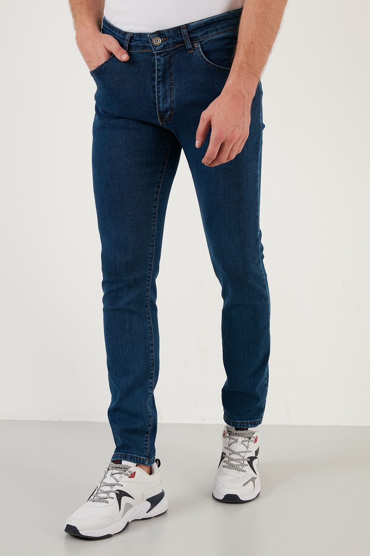 Pamuklu Normal Bel Slim Fit Dar Paça Pantolon Erkek Pantolon 5871717