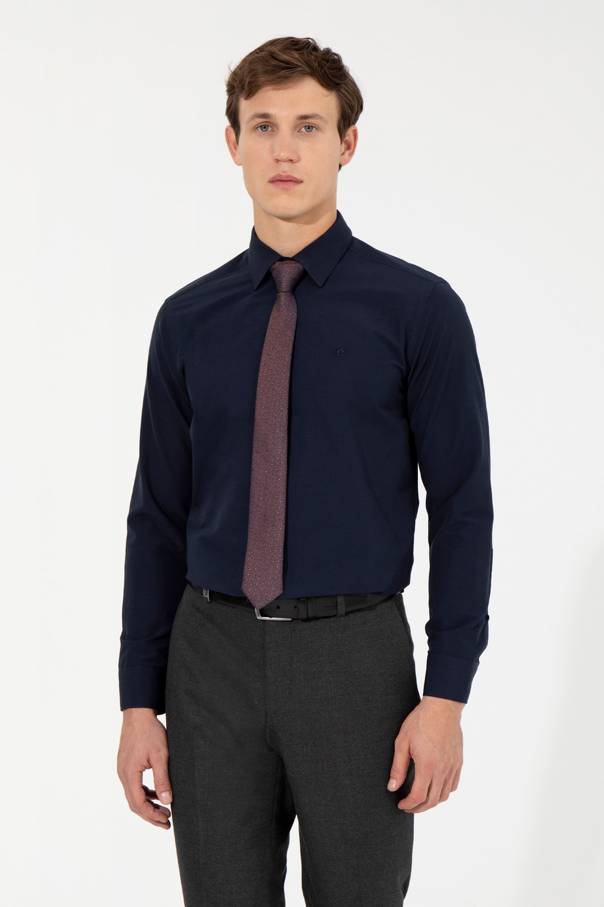 پیراهن مردانه آبی سرمه ای پیرکاردین | G021GL004.000.1514032 اورجینال - تصویر 3