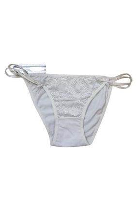 Kadın Fantazi Dantelli Bikini Külot A-00082 (3 Paket) - Beyaz - Tek Ebat ST00082