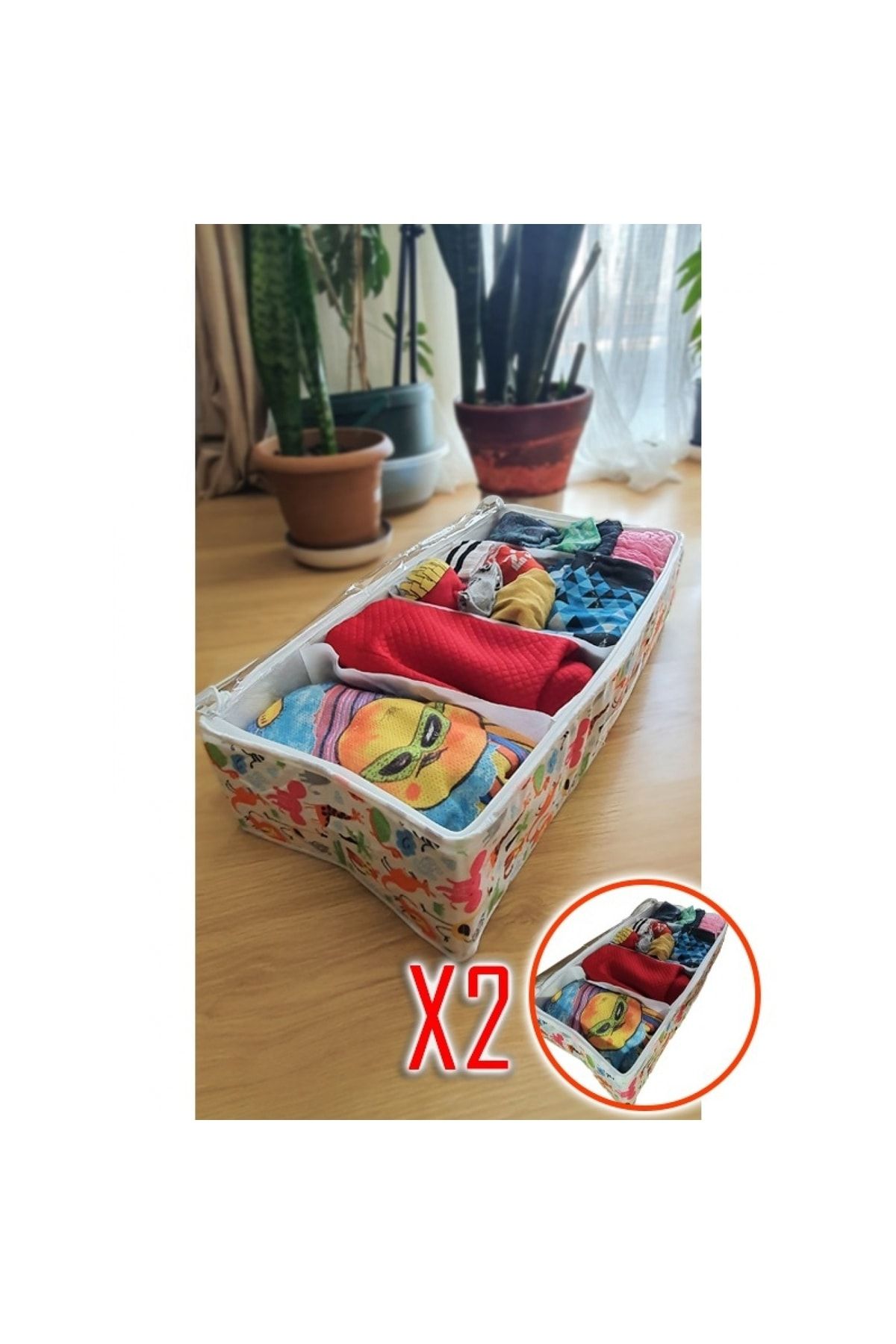 Neptün Life Baby Çok Amaçlı Hastane Çıkışı Hurcu Sevimli Hayvanlar Kapaklı Organizer 2 Adet