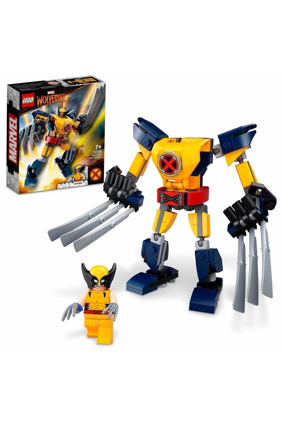 LEGO Marvel Wolverine Robot Zırhı 76202 – Robot Zırh ve Minifigür İçeren Yaratıcı Oyuncak Yapım Seti