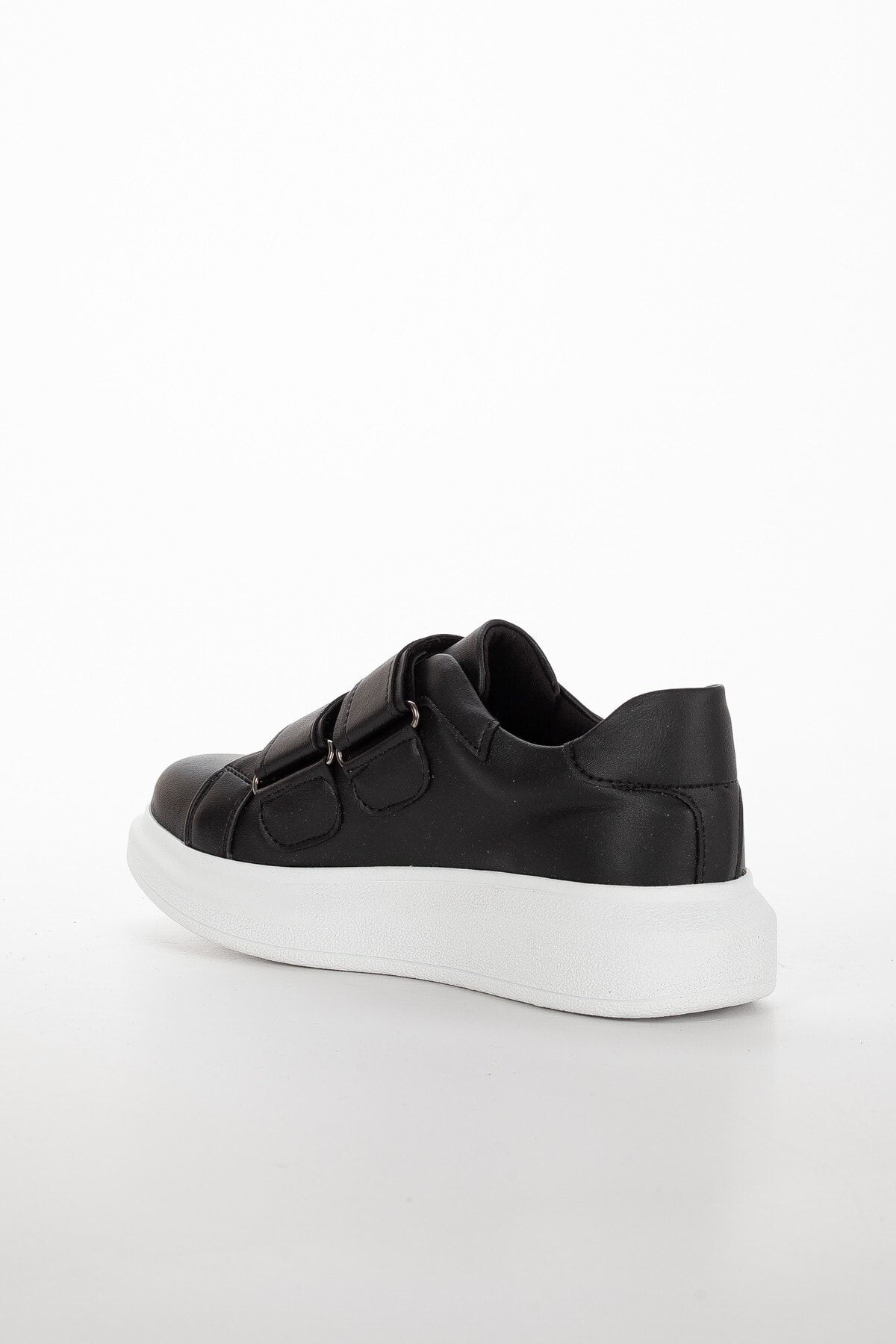 BOUIS-Pantofi de sport durabil, din piele artificială, alb-negru, cu velcro, cu talpă groasă, pantofi flexibili și eleganti 7