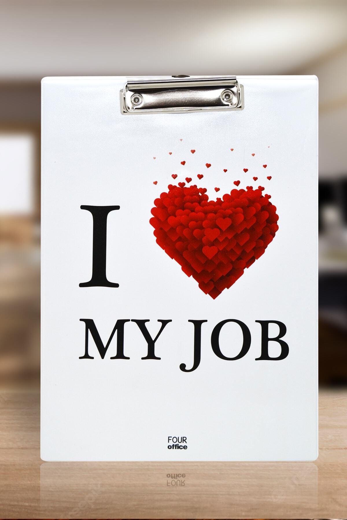 Four Office A4 Işimi Seviyorum - I Love Job Baskılı Kaliteli Sekreterlik Dosya