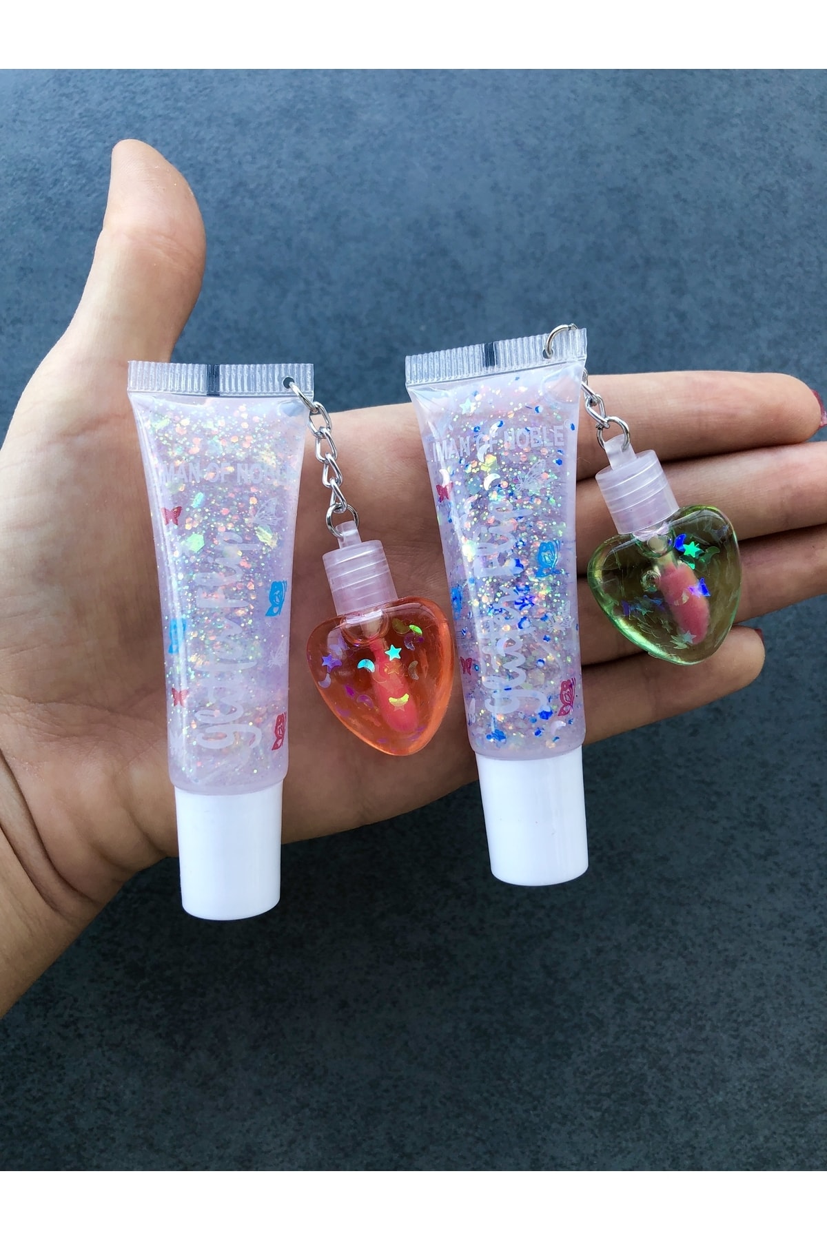 Genel Markalar Kalpli Dudak Parlatıcısı Seti Lip Gloss Lip Balm Lip Oil