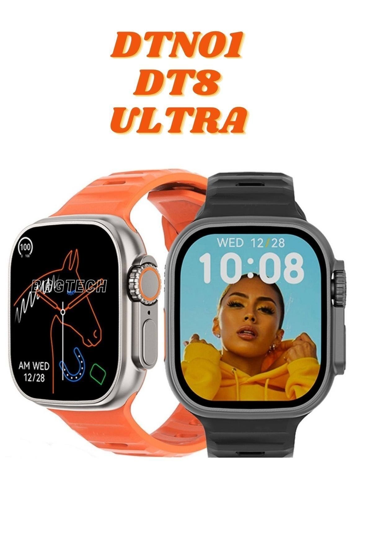 BGGTech Note 9 Pro Max Uyumlu Watch 8 Dtno 1 Dt8 Ultra 49 Mm Akıllı Saat 2.05 Inc Ekran Gps/nfc/siri Aktif