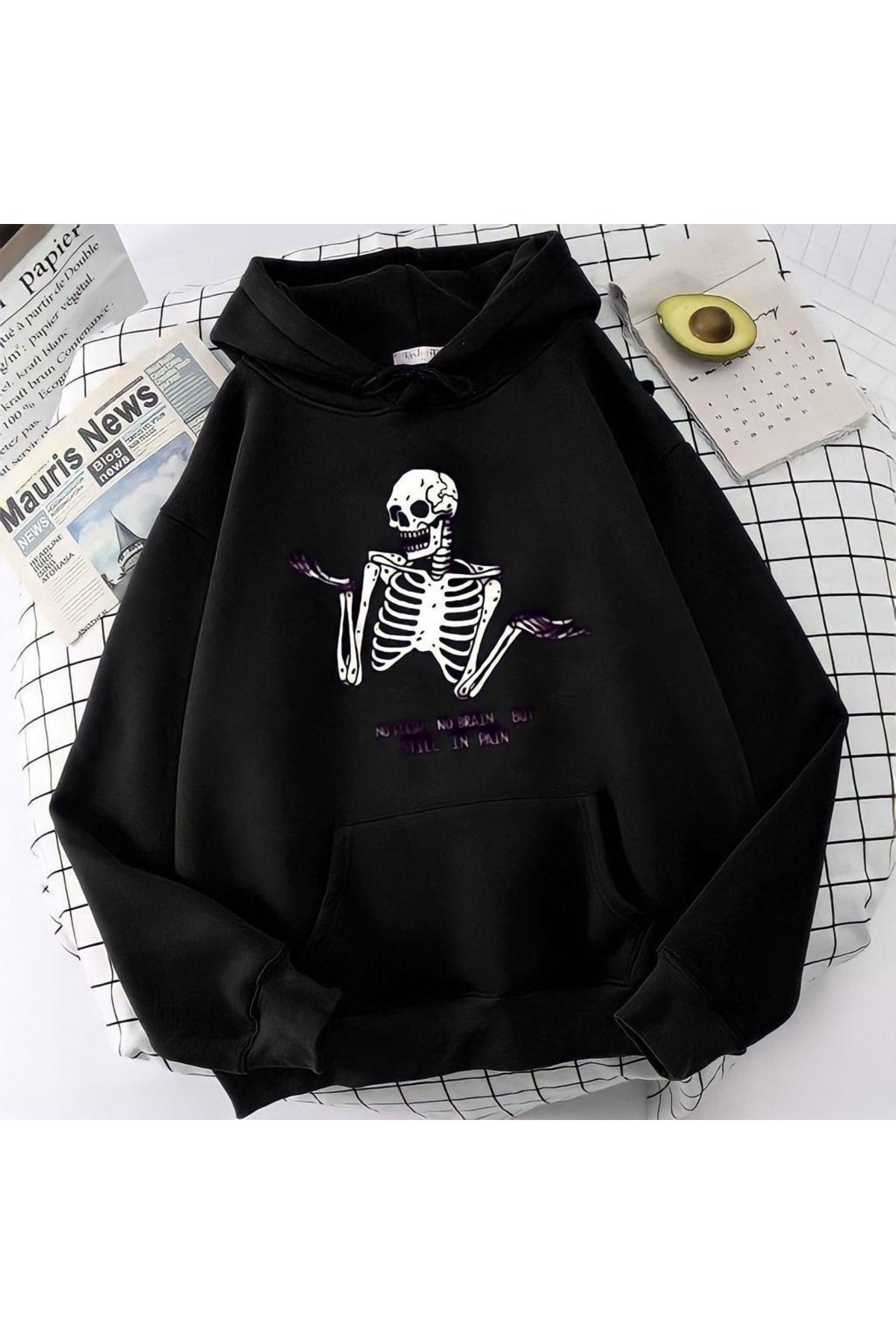 Black skeleton on sale sweatshirt