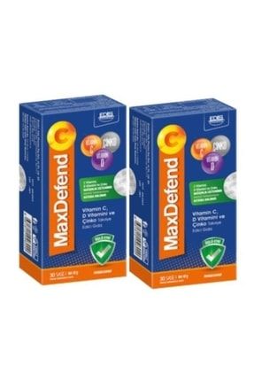 Maxdefend Vitamin C Vitamin D Çinko 30 Şase 2'li Paket 8681812046220
