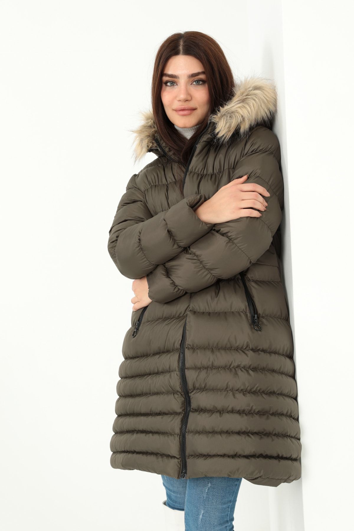 ModaPlaza Women's Puffer Coat 5010 - Trendyol