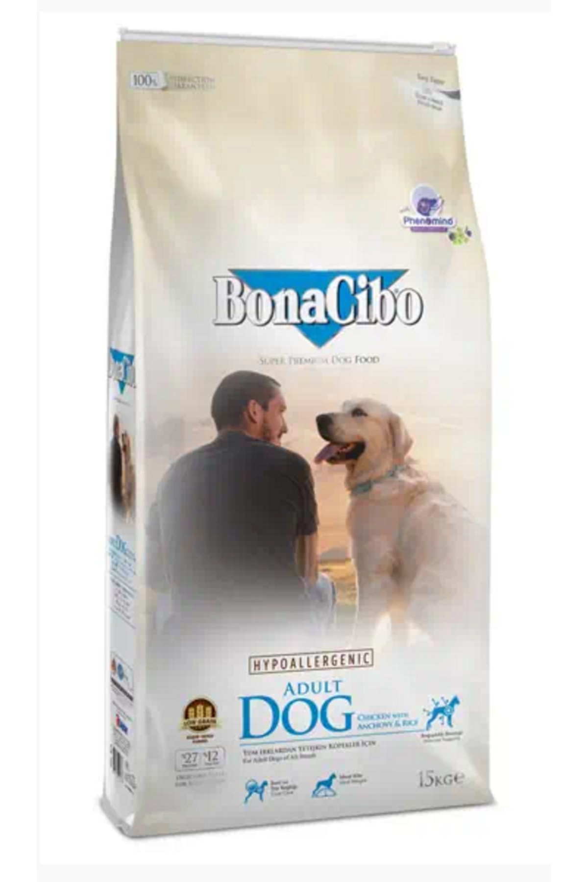 BonaCibo Adult Dog Tavuklu Ve Balıklı Yetişkin Köpek Maması 4 Kg X 2 Adet