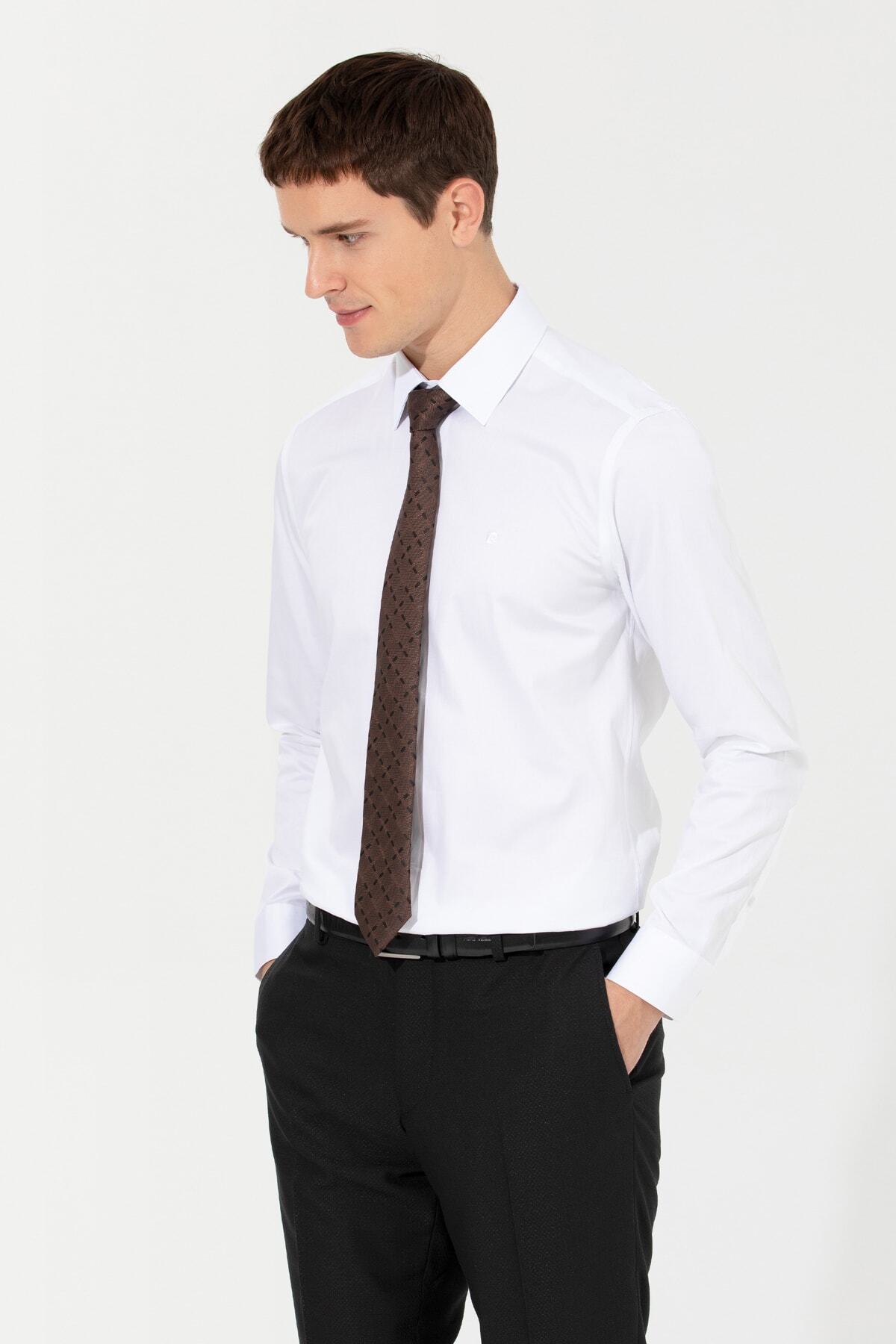 پیراهن پیر کاردین مردانه پاموک سفید  راسته       | Pierre Cardin G021SZ004.000.1488528 - تصویر 3