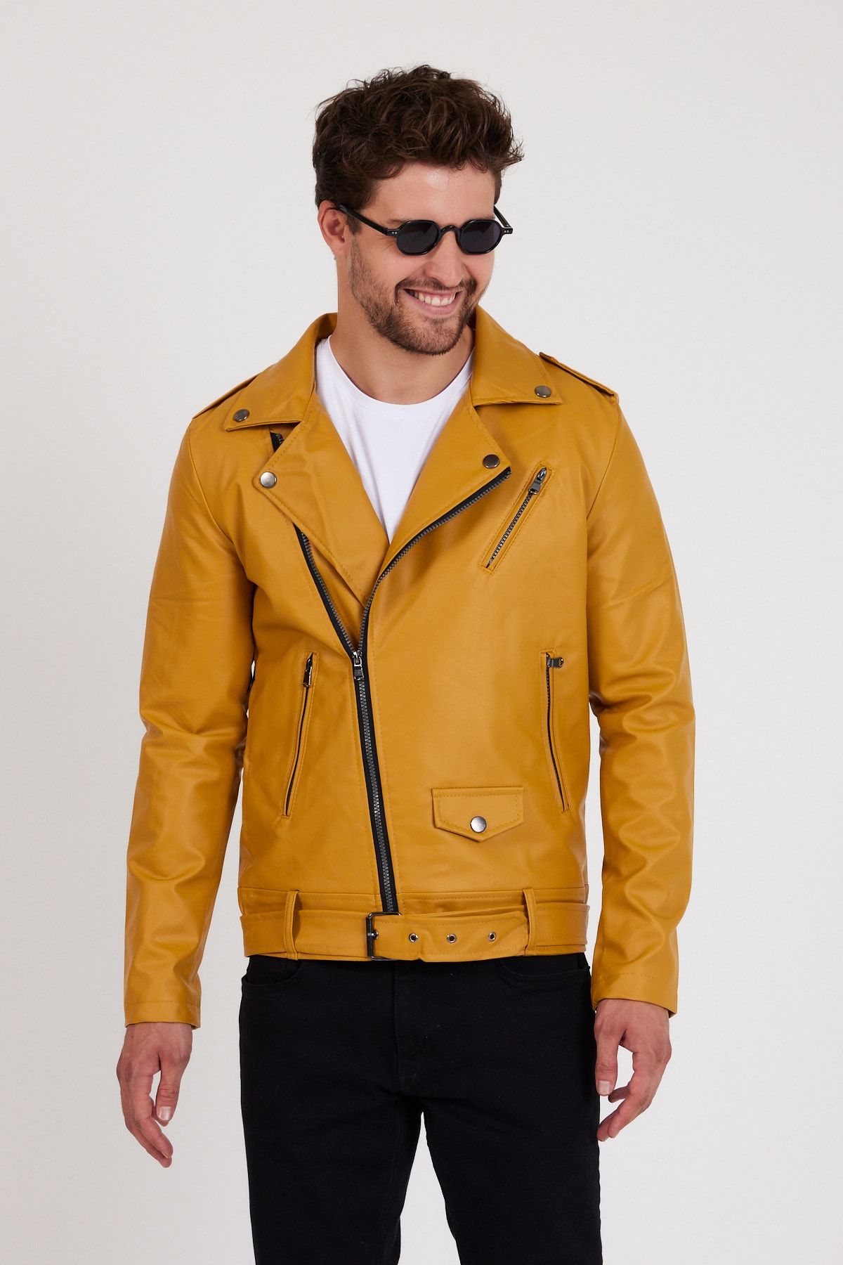 Mens medium leather jacket new arrivals