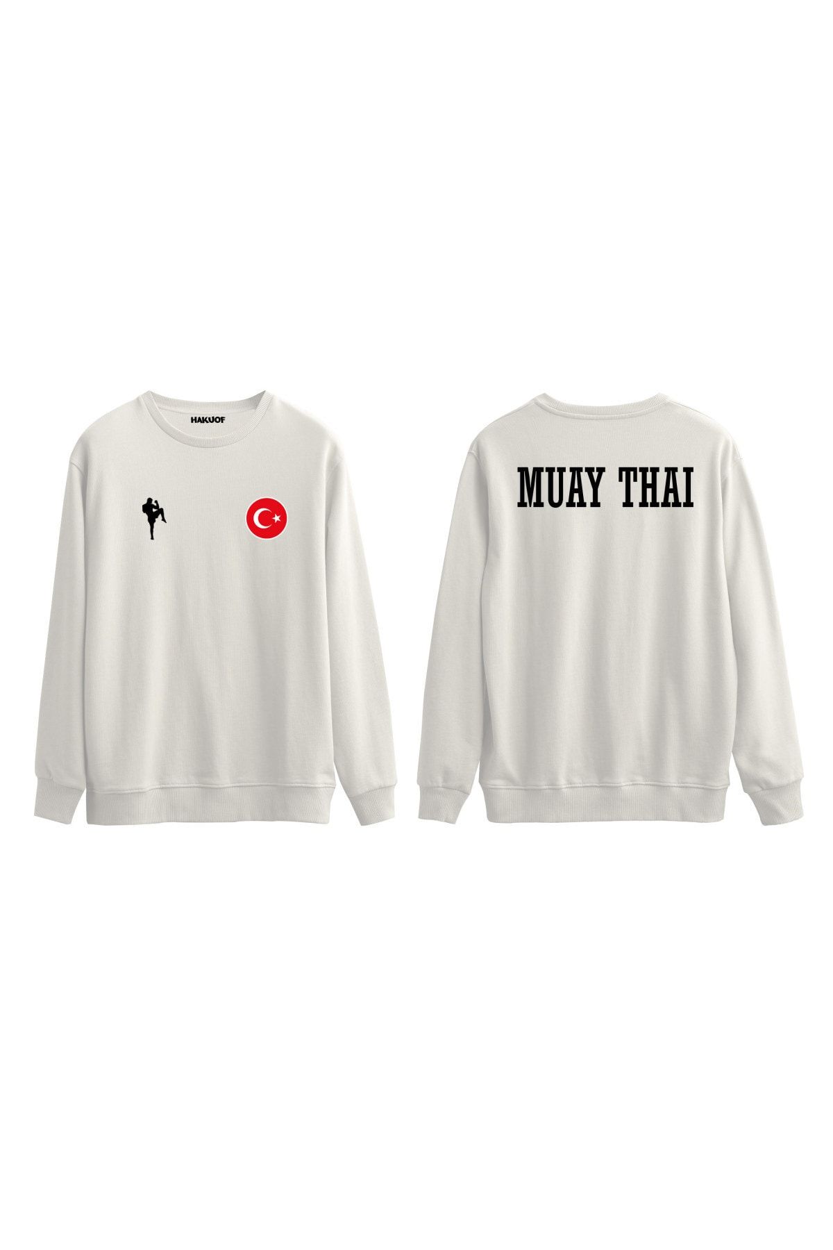 hakuof Unisex Muaythai Baskılı Sweatshirt