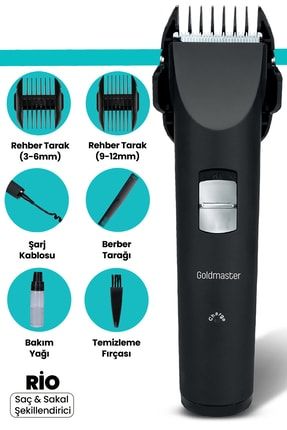 Rio Paslanmaz Çelik Ayarlanabilir Şarjlı Kablolu Kablosuz Saç Sakal Şekillendirici Kesme Makinesi IN6103