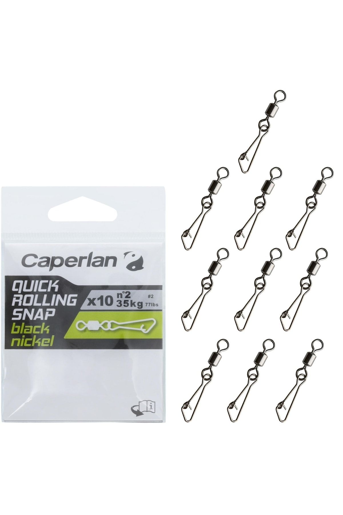 Decathlon گیره ماهیگیری کپرلان گردان - مشکی رولینگ اسنپ