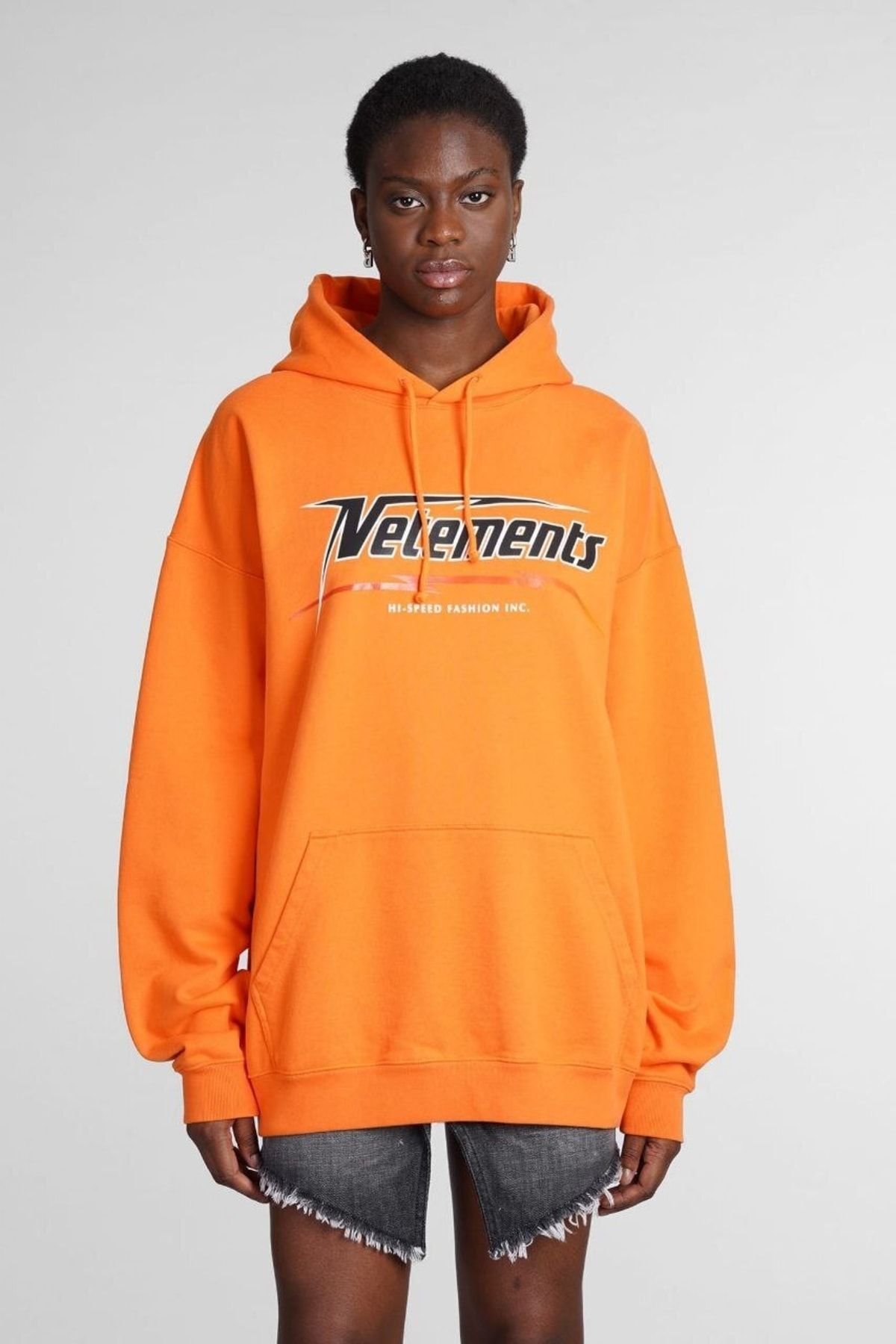 Vetements orange hoodie top