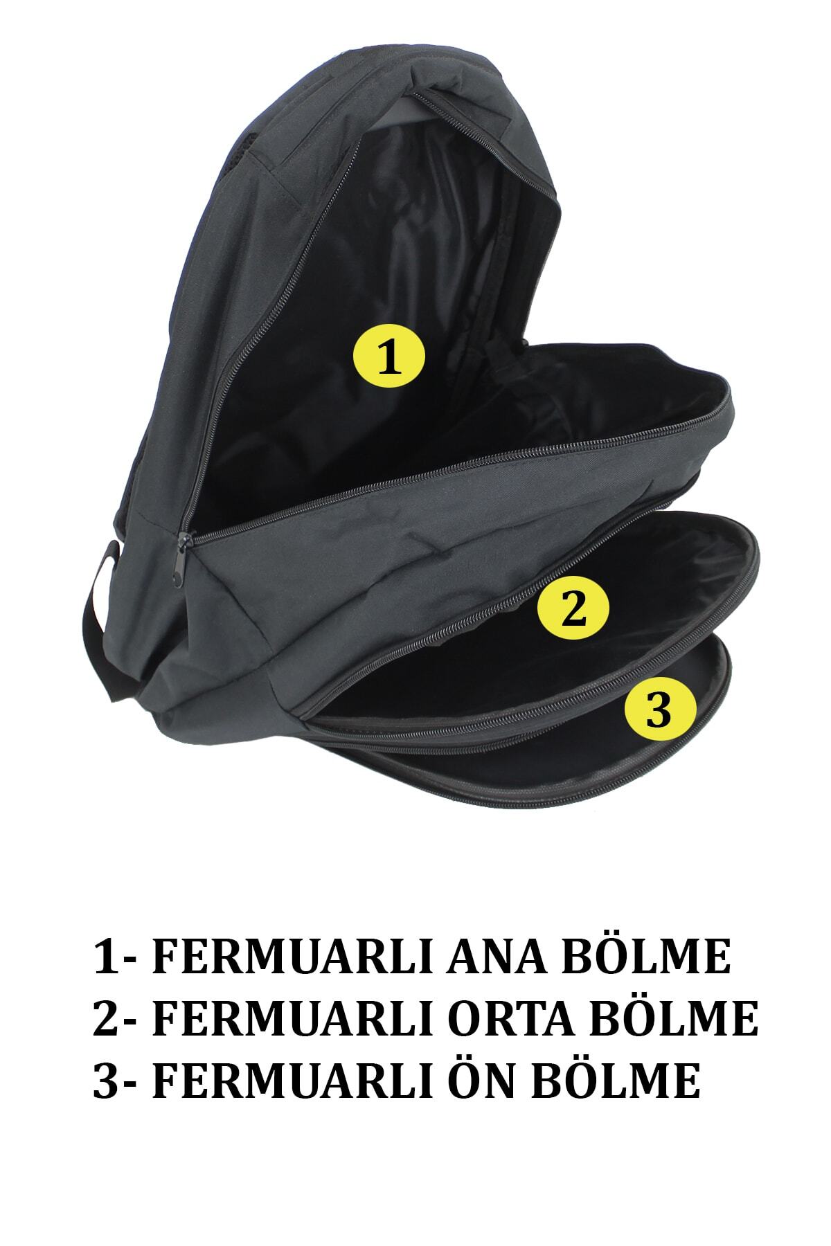 کوله پشتی زنانه مشکی Case Club | evrd-610 Sırt اورجینال - تصویر 4