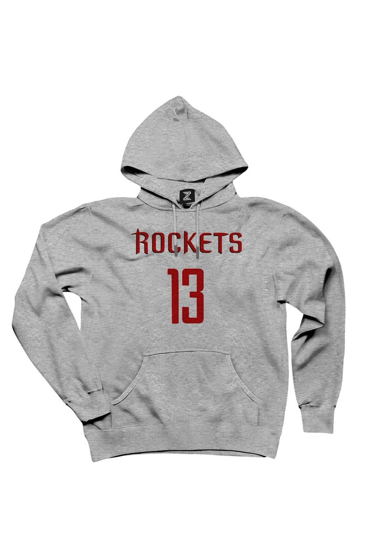 Z zepplin James Harden Rockets Gray Hooded Sweatshirt Hoodie