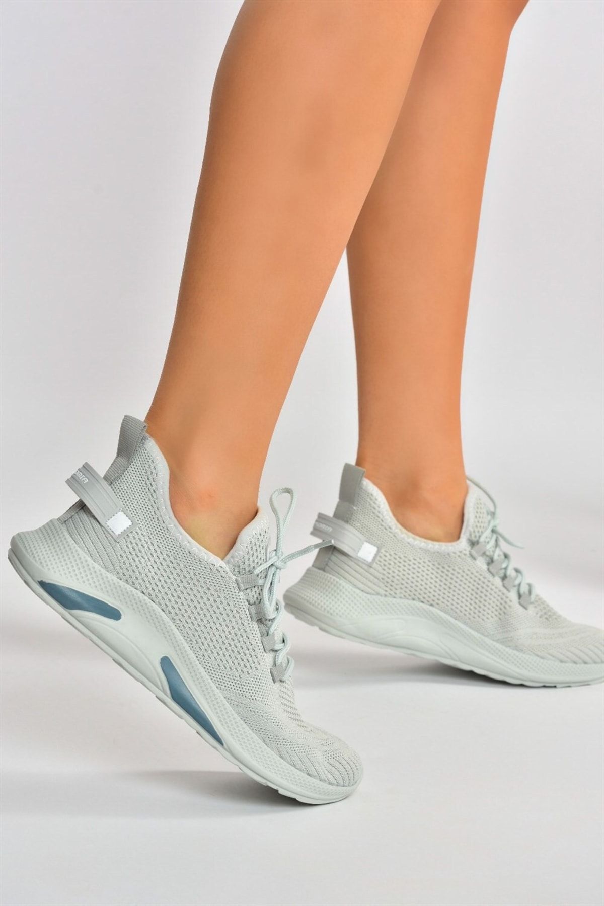 Fox Shoes-Gray Knitwear Fabric Women's Sports Shoes M702006204 3