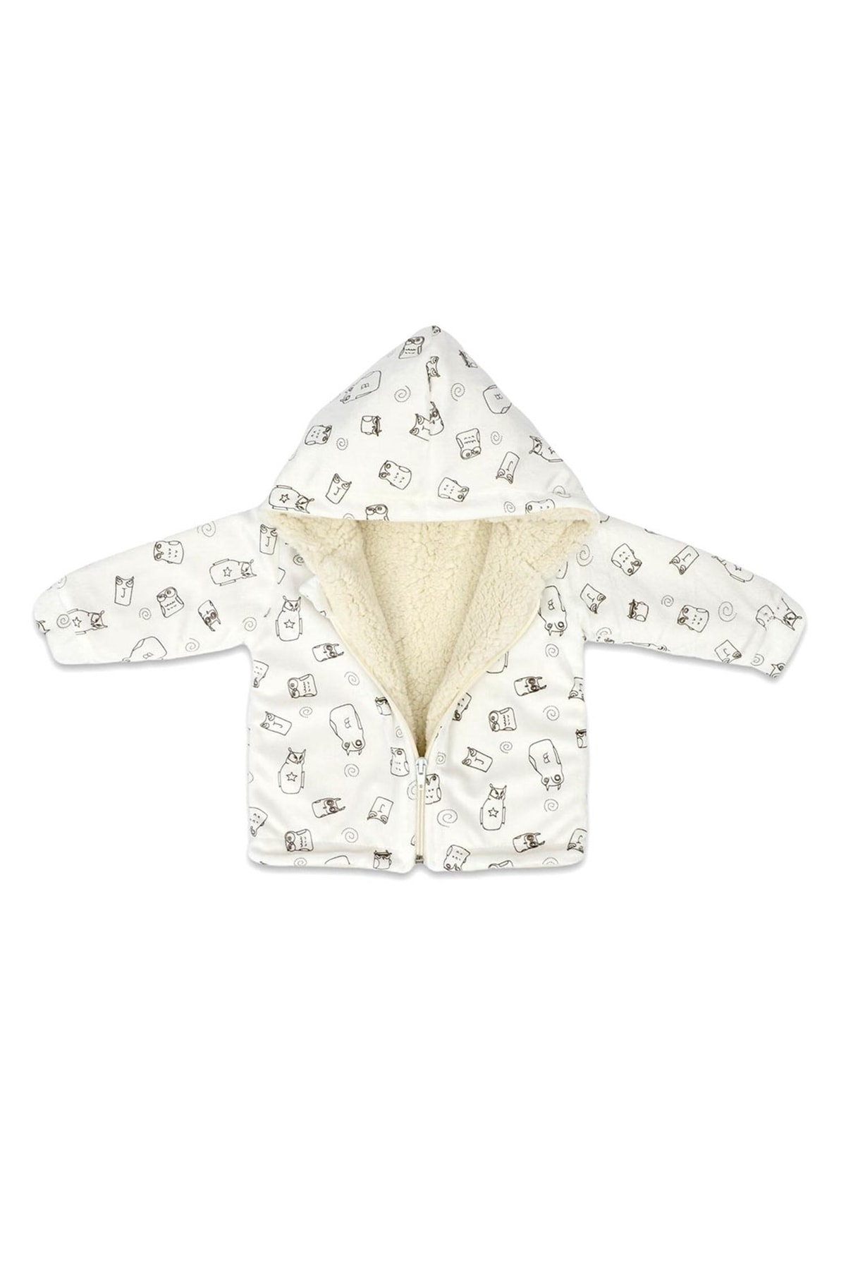 Bebitof Bebitof Baykuş Desenli Bebek Montu 60024 fotoğrafı 2 (önizleme)