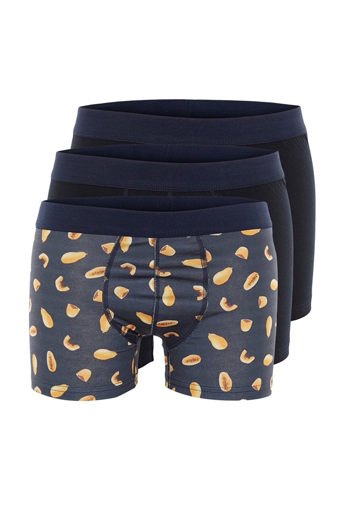 succy Man Desenli 3'lü Boxer