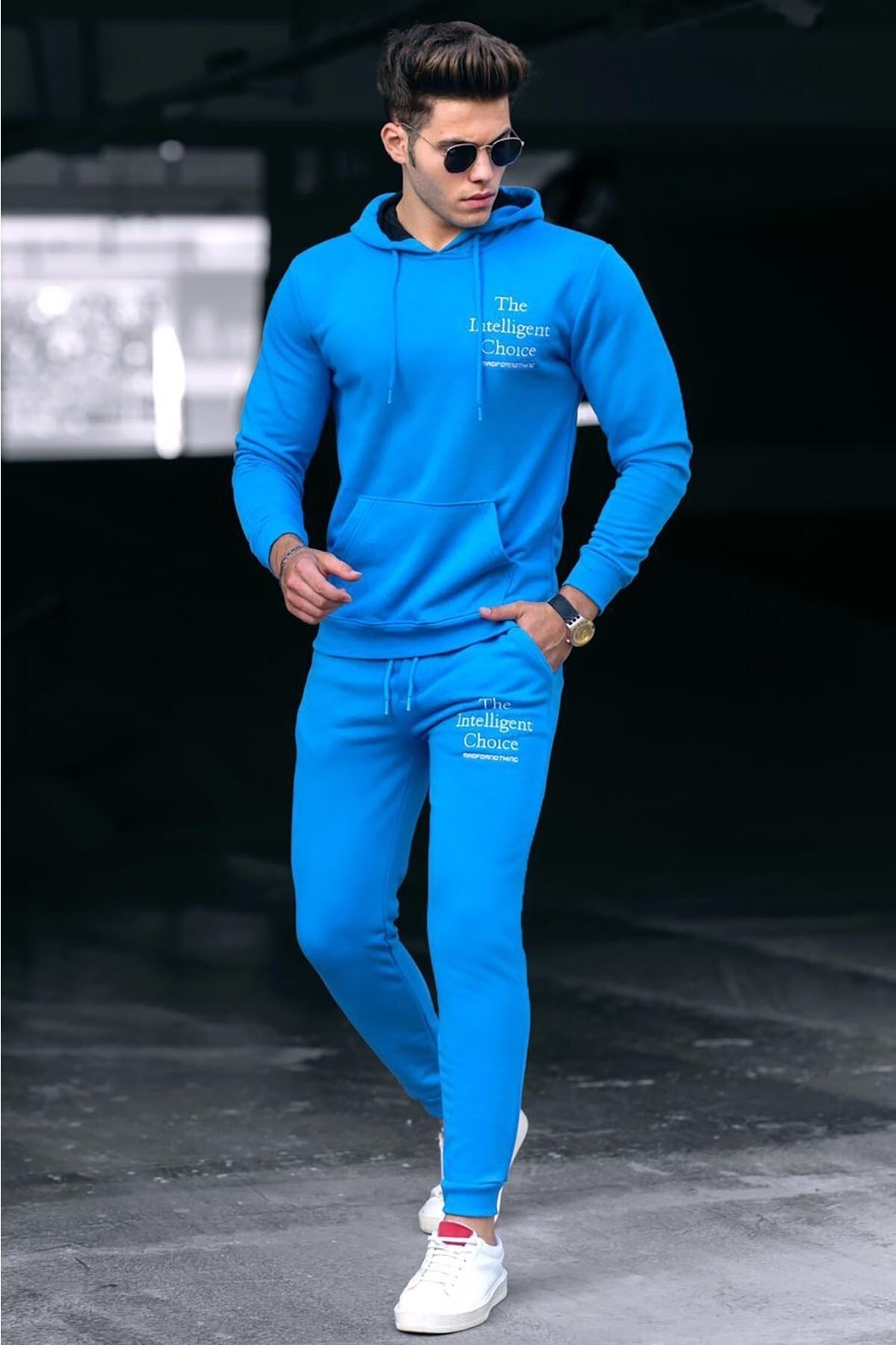 Madmext Sport-Sweatsuit Set Blau Relaxed Fit Fast ausverkauft