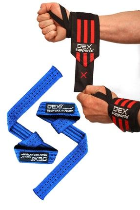Dex Supports Wrist Wraps ve Pro Lifting Straps 2'li Paket TPS990000123