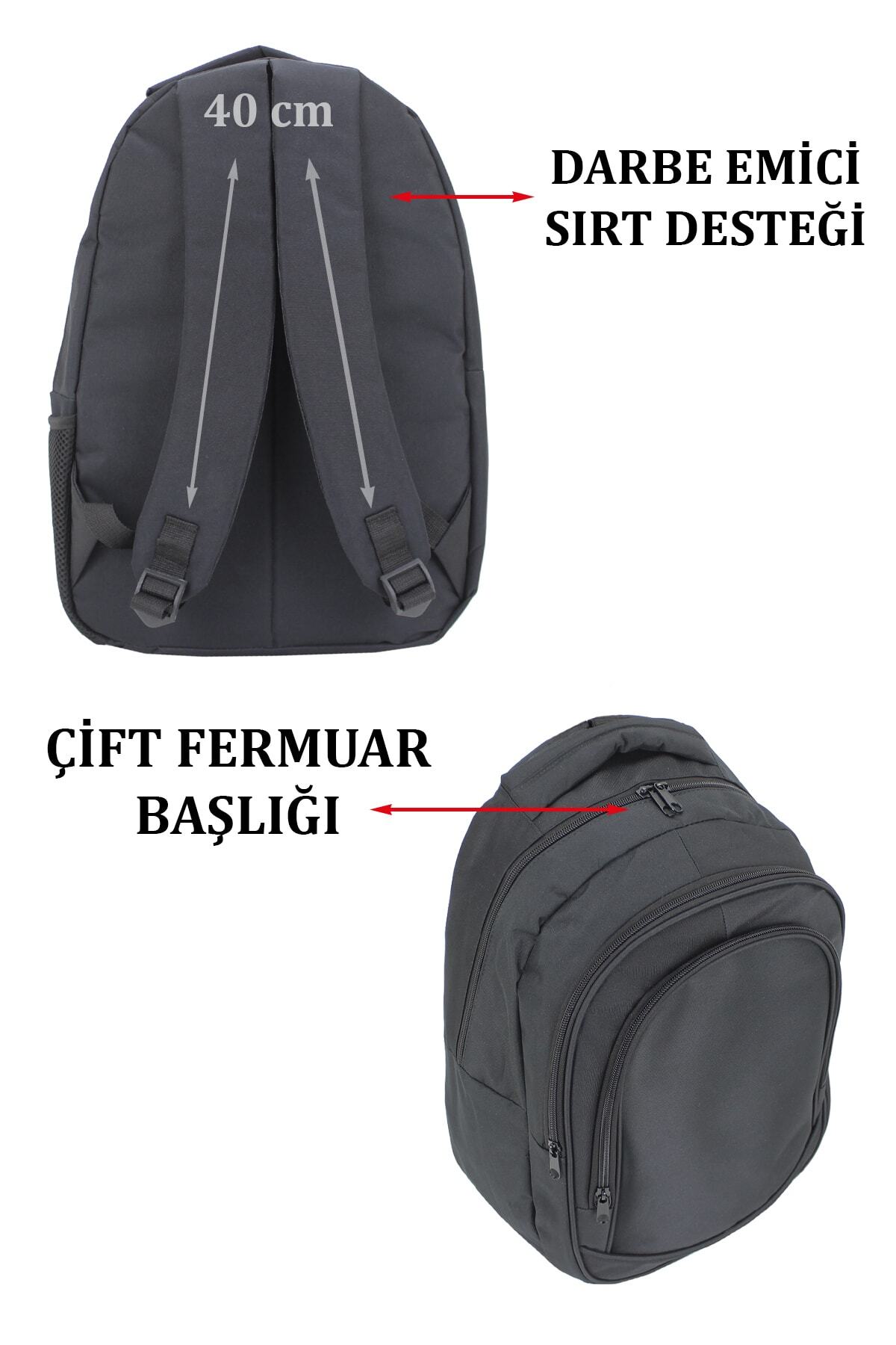 کوله پشتی زنانه مشکی Case Club | evrd-610 Sırt اورجینال - تصویر 6