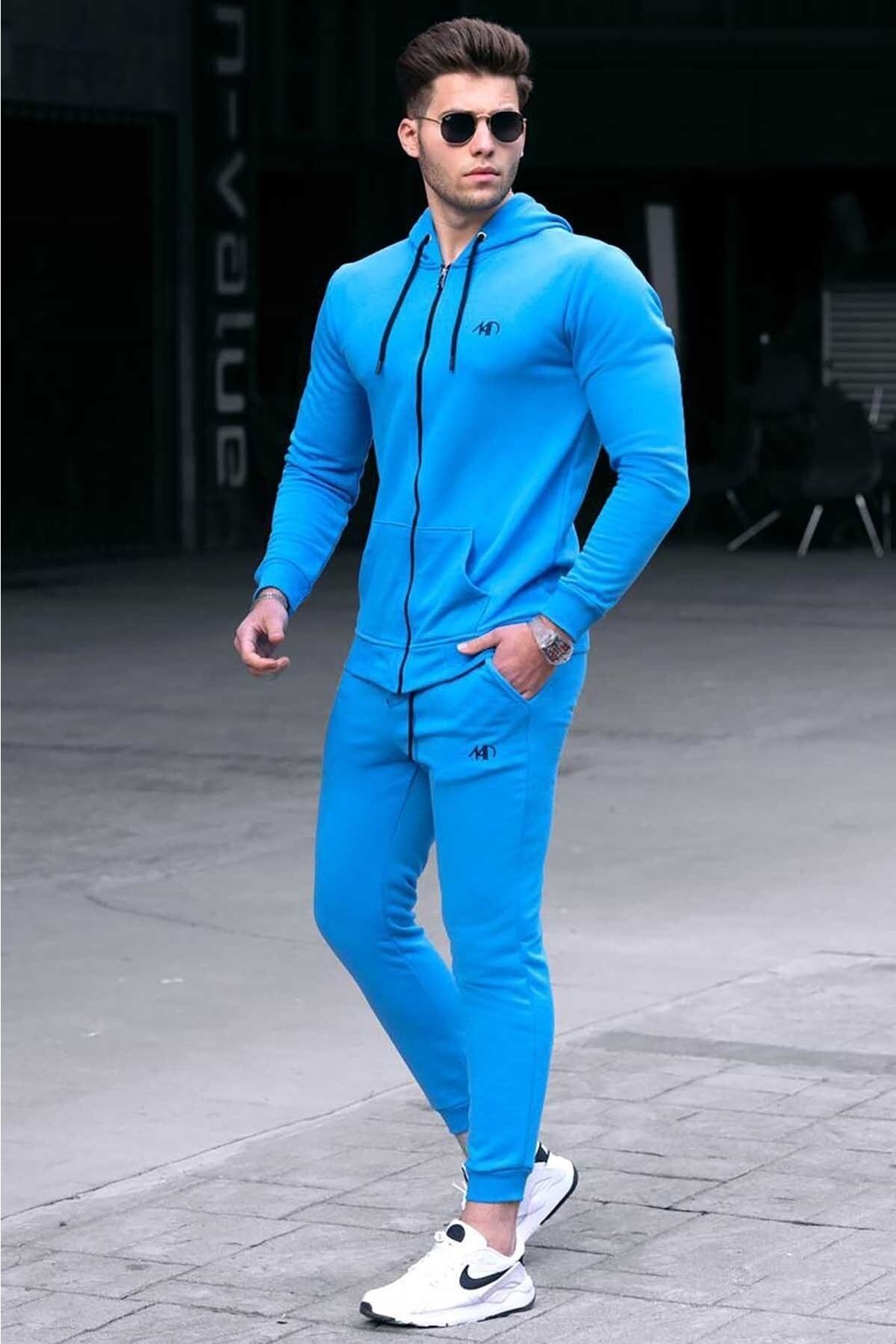 Madmext Sport-Sweatsuit Set Dunkelblau Regular Fit Fast ausverkauft