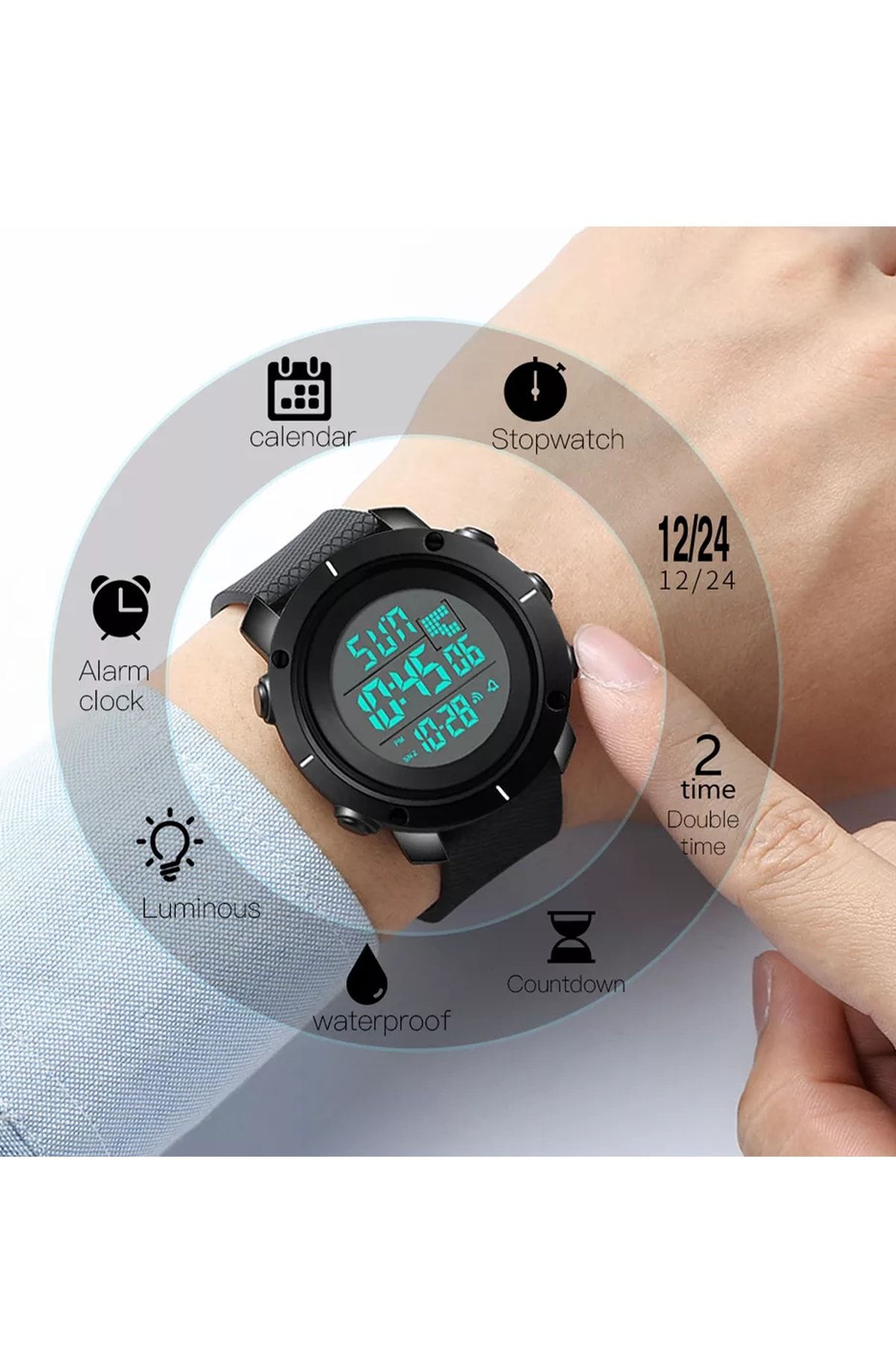 Skmei Men s Wristwatch Multifunctional Digital Sports Watch Fashion Retro Watches Trendyol