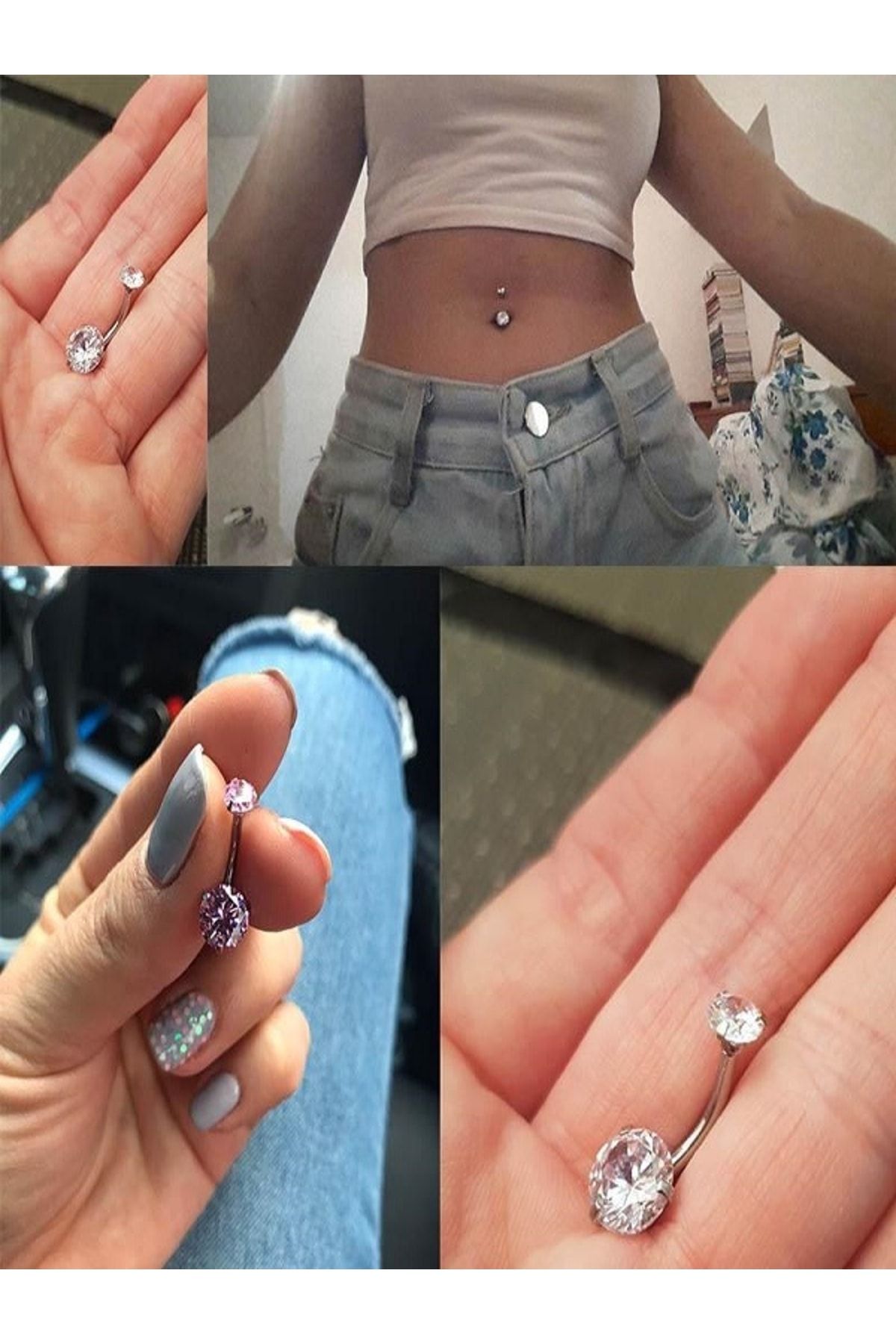Double belly piercing clearance rings