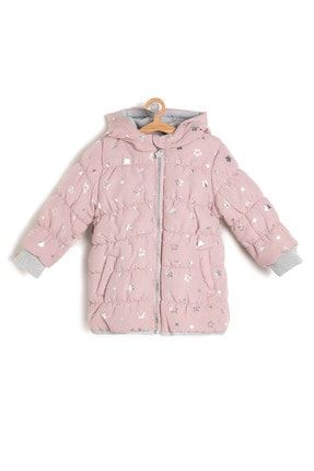 Koton Kids Pembe Kiz Bebek Yildiz Baskili Mont Trendyol
