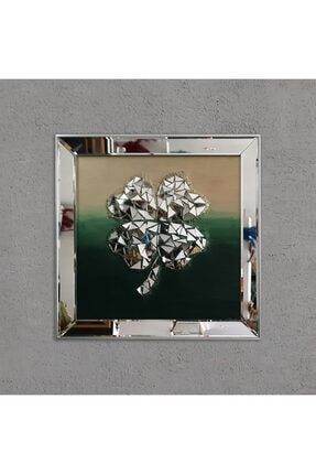 İzabel Yeşil Yonca Mozaik Ayna 60x60 cm ATL-1023-4