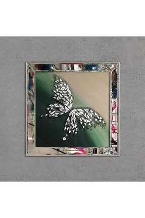 İzabel Yeşil Kelebek Mozaik Ayna 60x60 cm ATL-1024-4