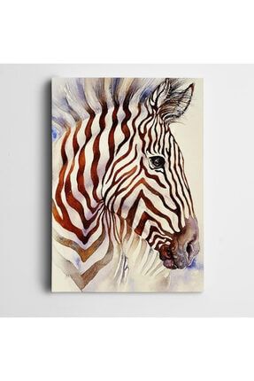 Zebra Kahverengi Desenler Kanvas Tablo 70 X 100 cm VK6643-27206