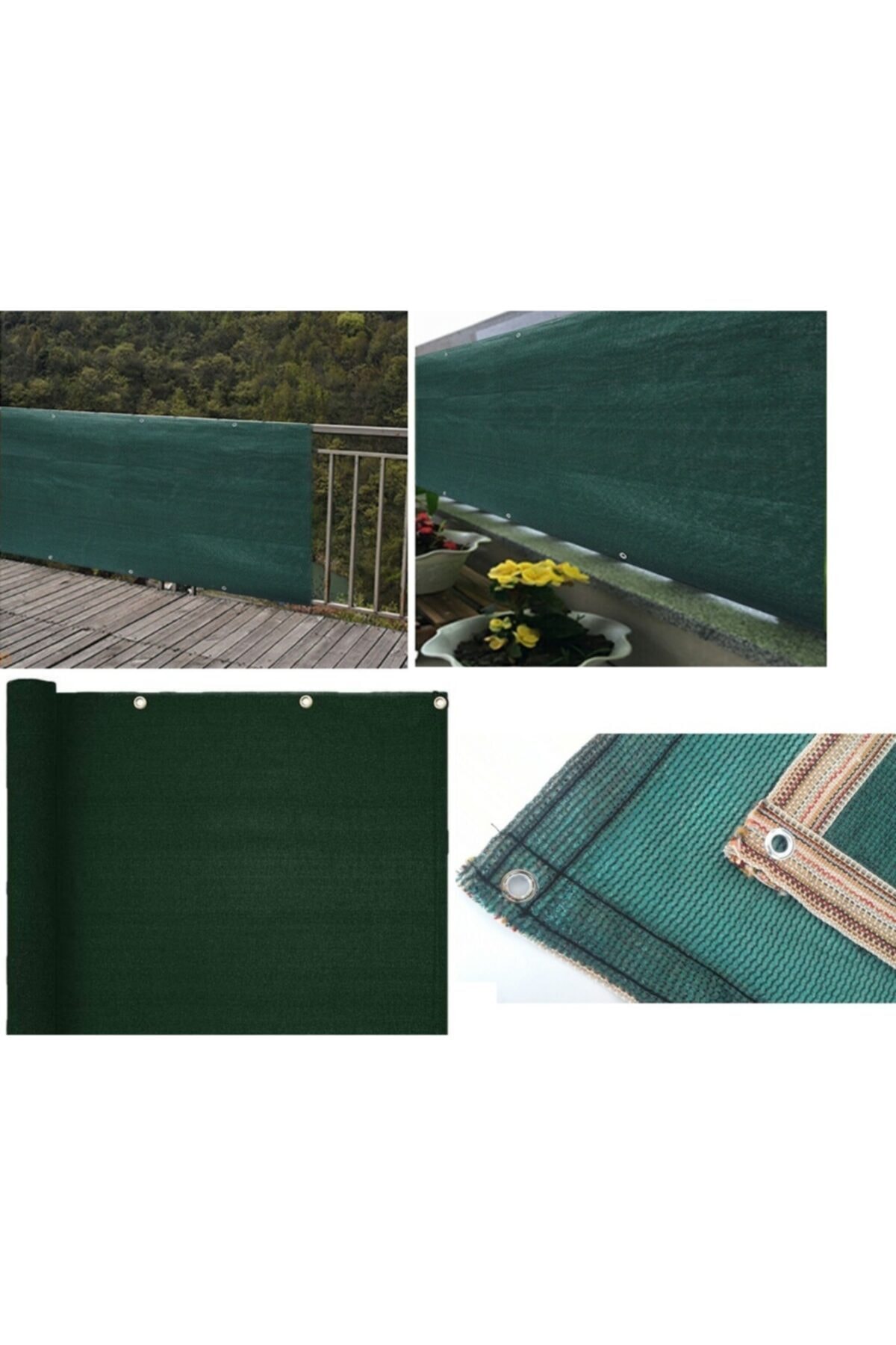 Balkon Bezi Balkon Brandası 0,50x5 m Yeşil Gölgelik File 2