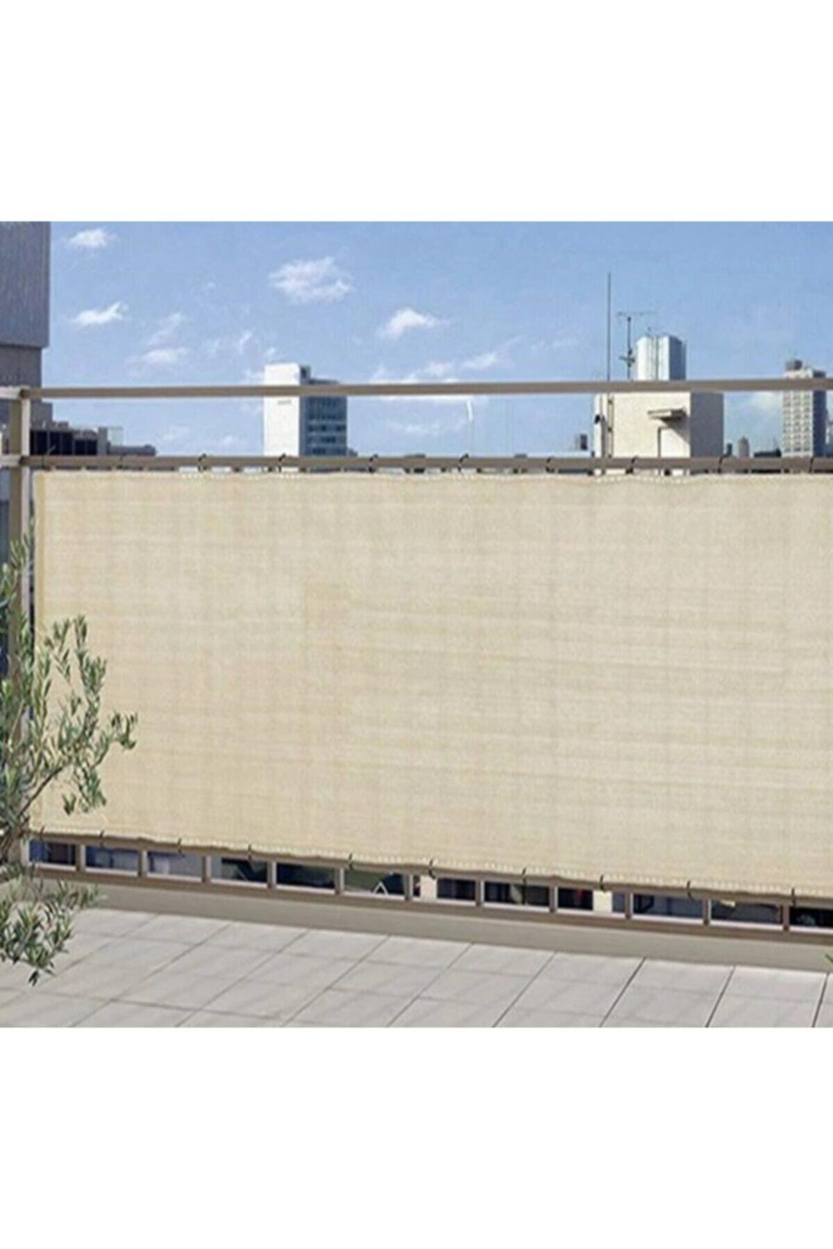 Gölgelik File 1,5x3 m Krem Gölgelik Branda Gölgeleme Tülü Çit Örtüsü Çit Filesi Balkon Gölgeliği 4