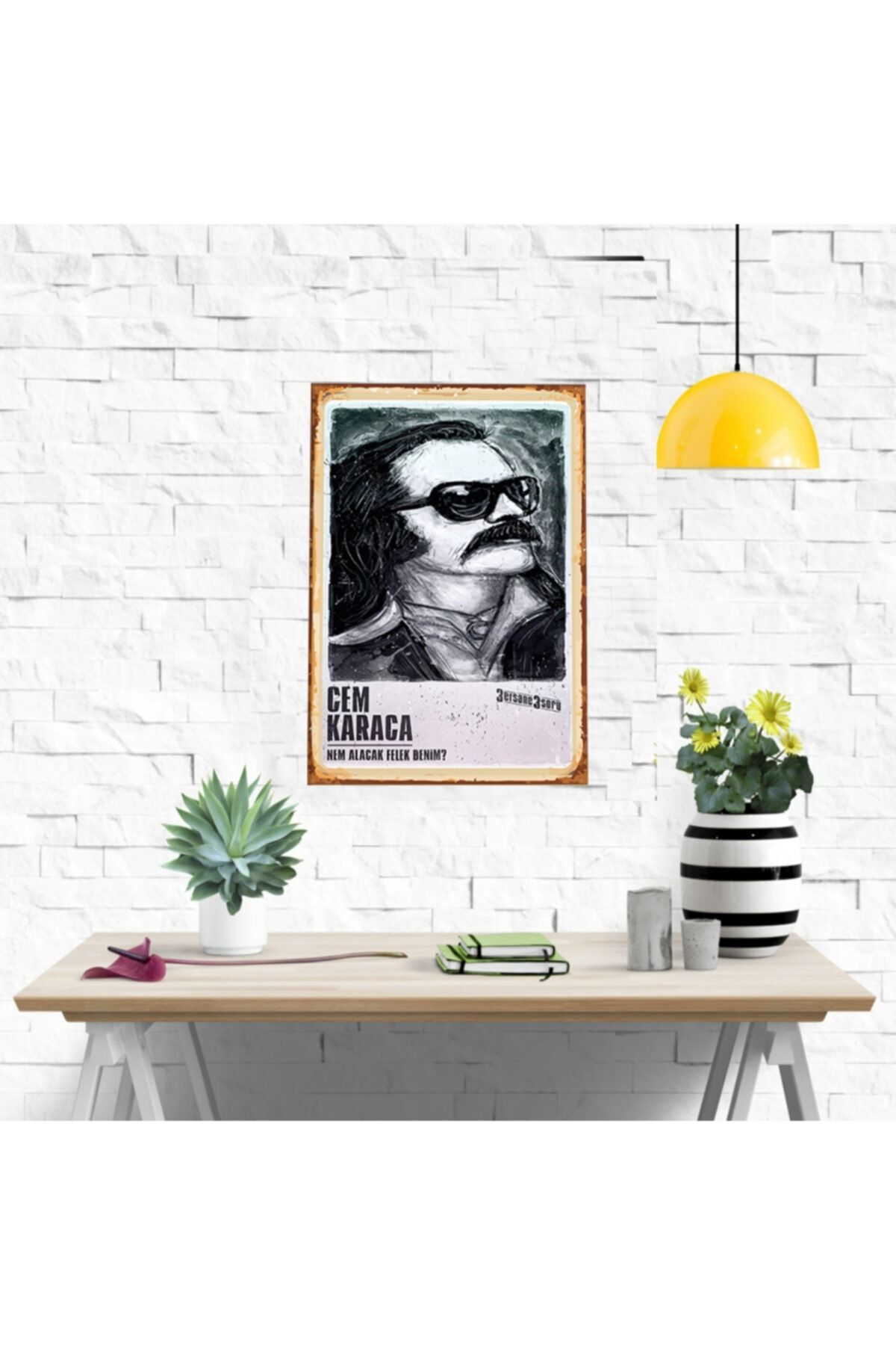 Aksesura Cem Karaca Nem Alacak Felek Benim Retro Ahsap Poster Trendyol