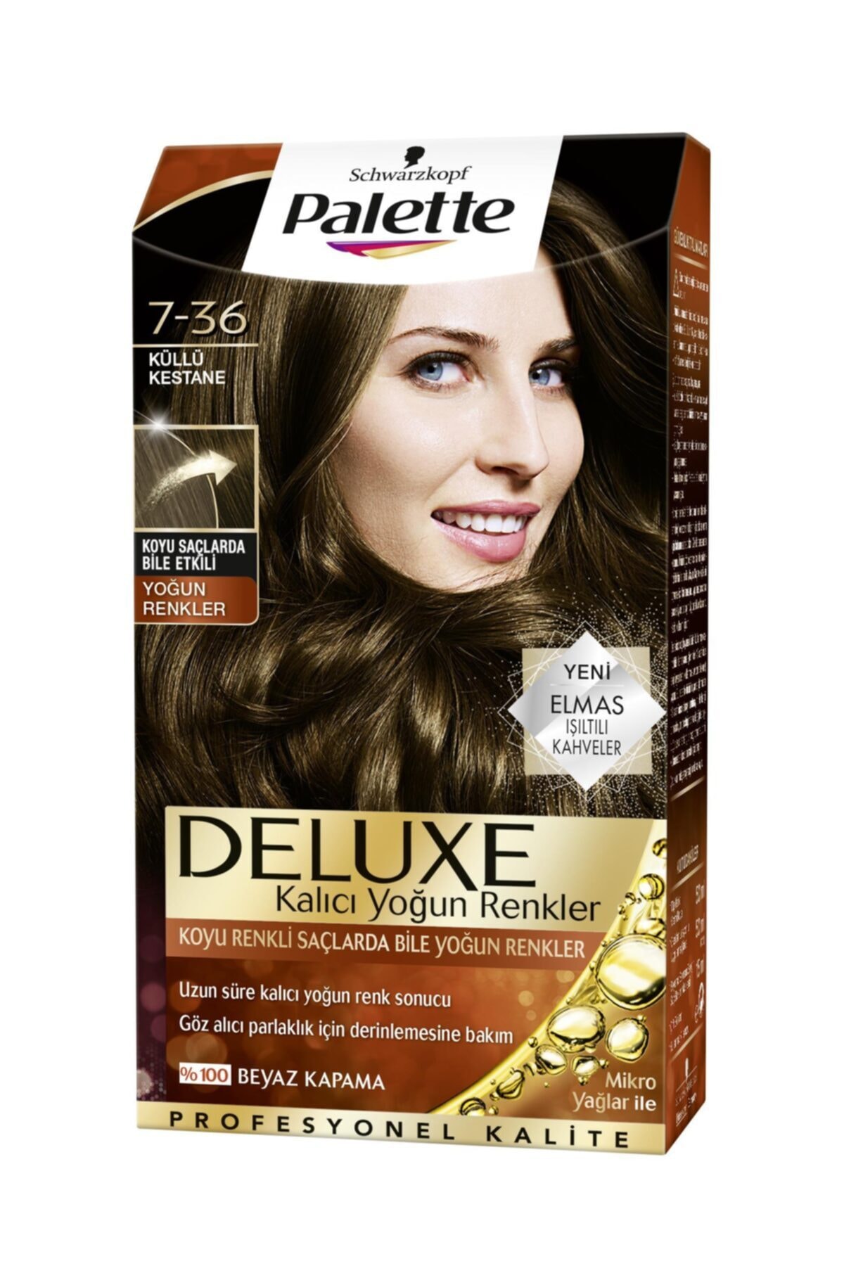 Palette Deluxe Yoğun Küllü Kestane (7.36) Saç Boyası