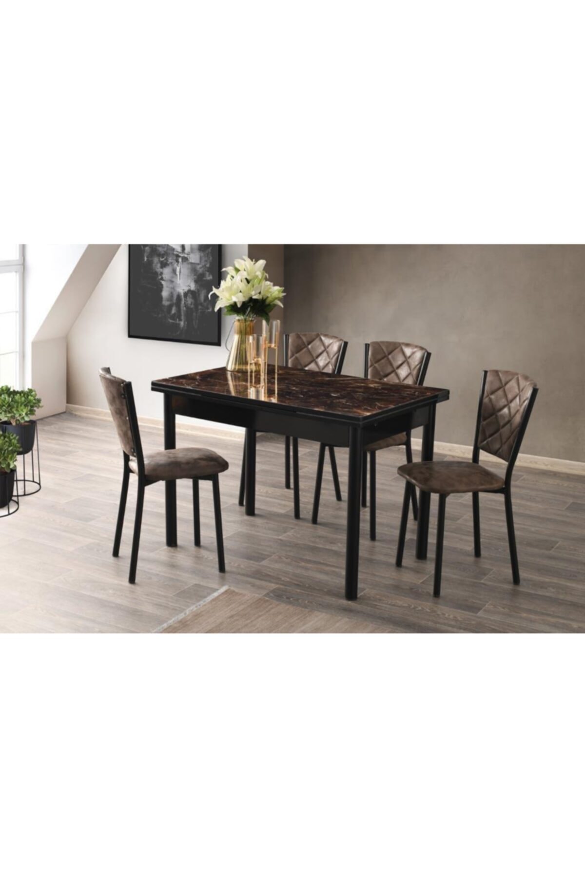 sivas gozde mobilya camli mutfak masa sandalye takimi 70x110 fiyati yorumlari trendyol