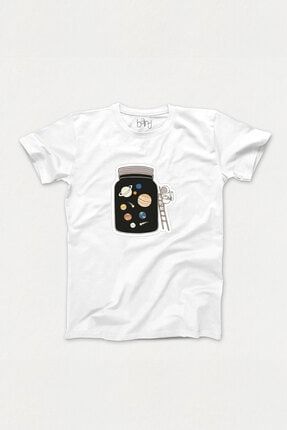 Band Space Woman Temali Beyaz Unisex Tisort Trendyol