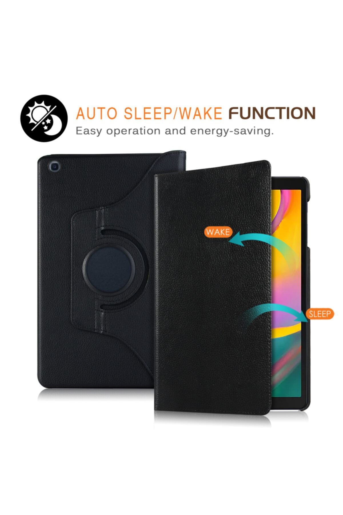Fibaks-Samsung Galaxy Tab 4 Sm-t230 7" Case Smart Cover with Rotating Stand 2
