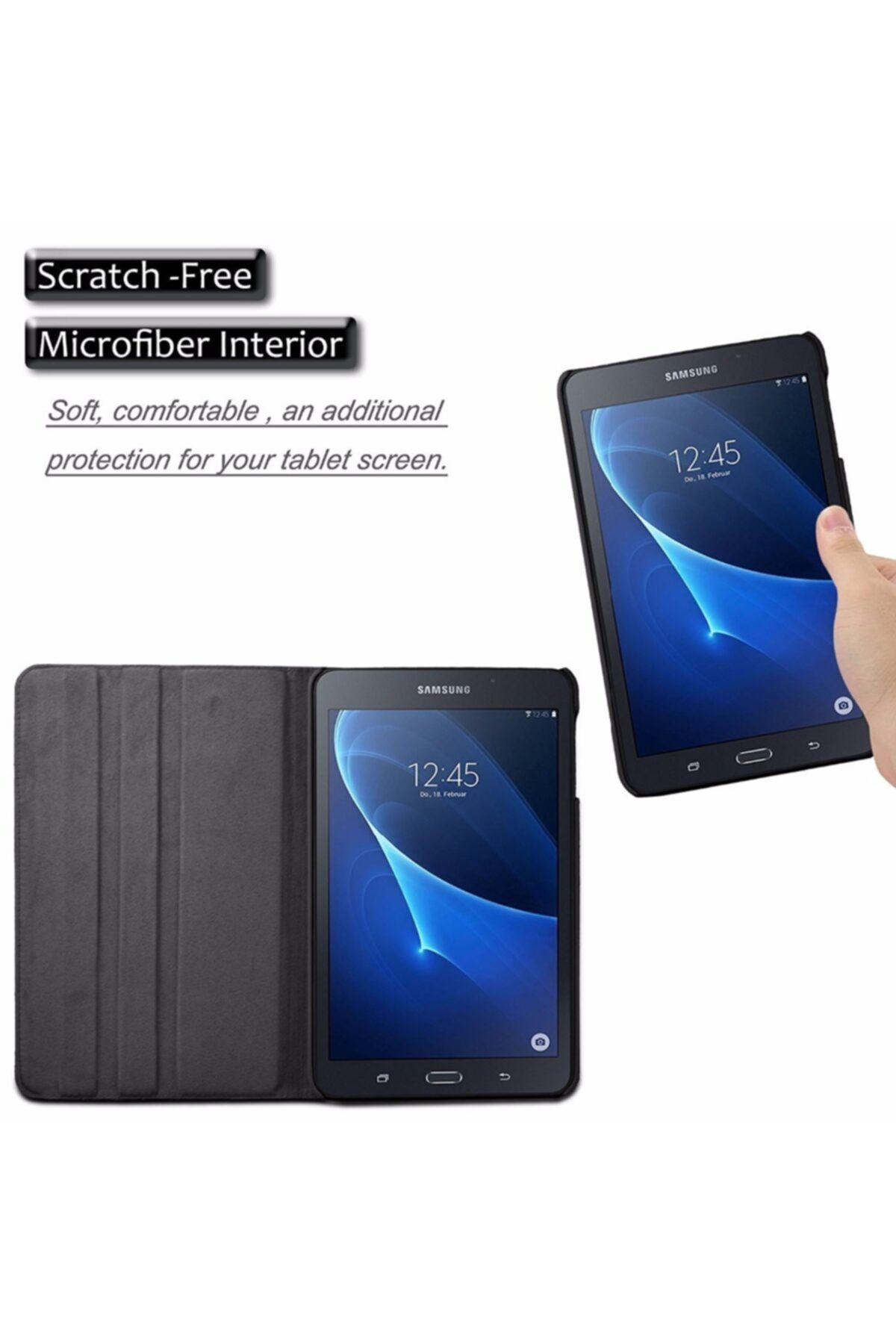 Fibaks-Samsung Galaxy Tab 4 Sm-t230 7" Case Smart Cover with Rotating Stand 8