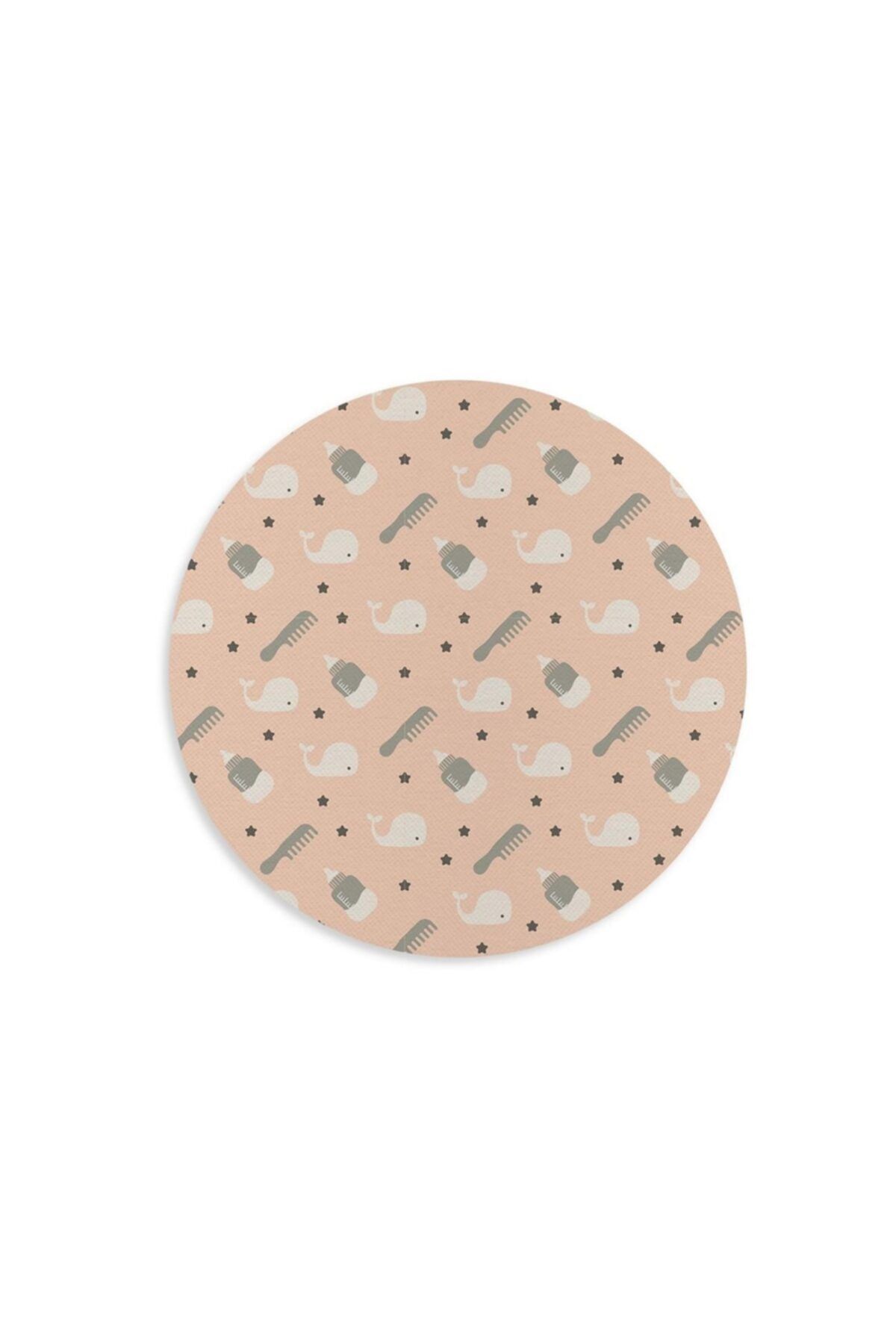 WuW-Whale Patterned Round Mouse Pad 1