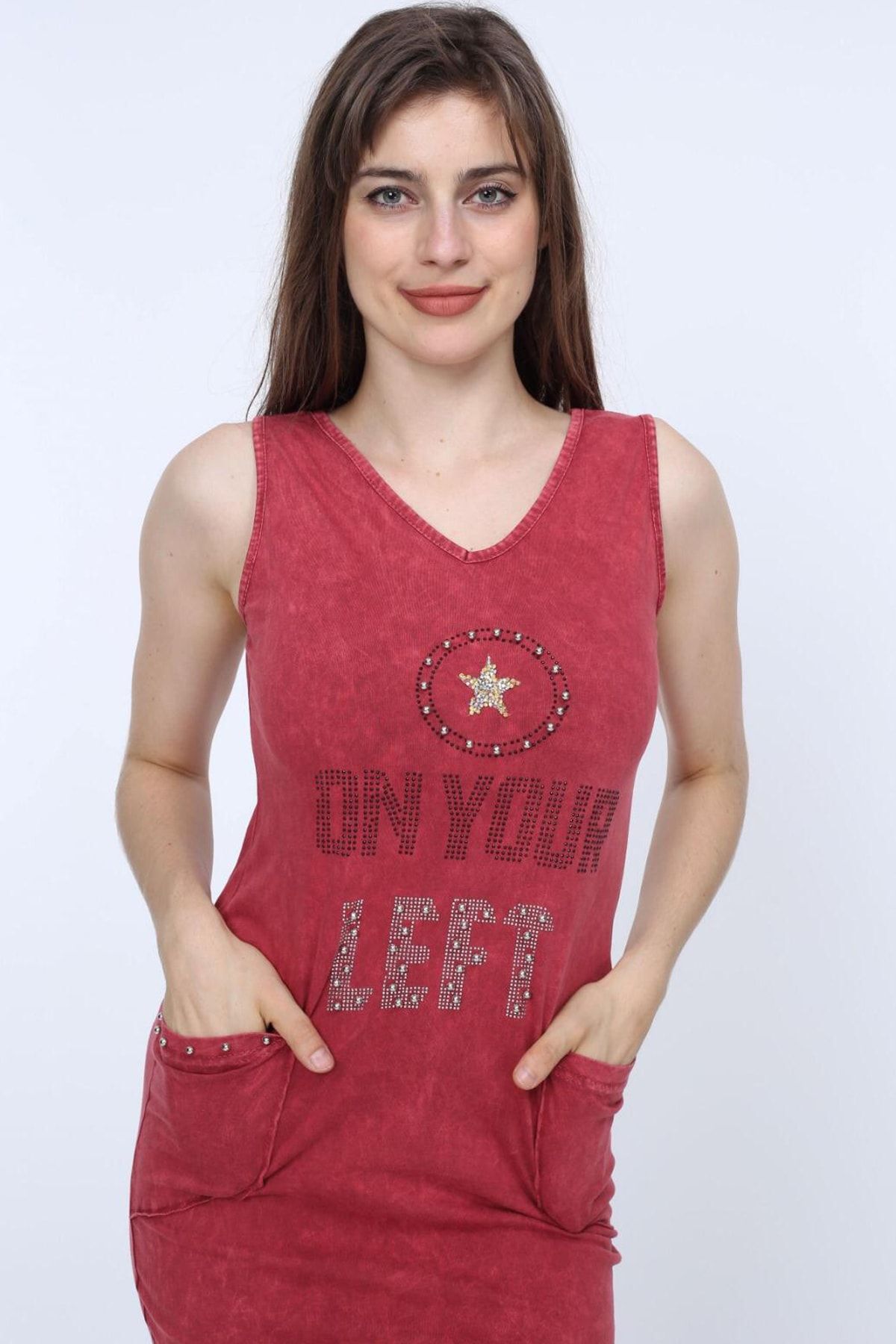 Dark red women's dress deals