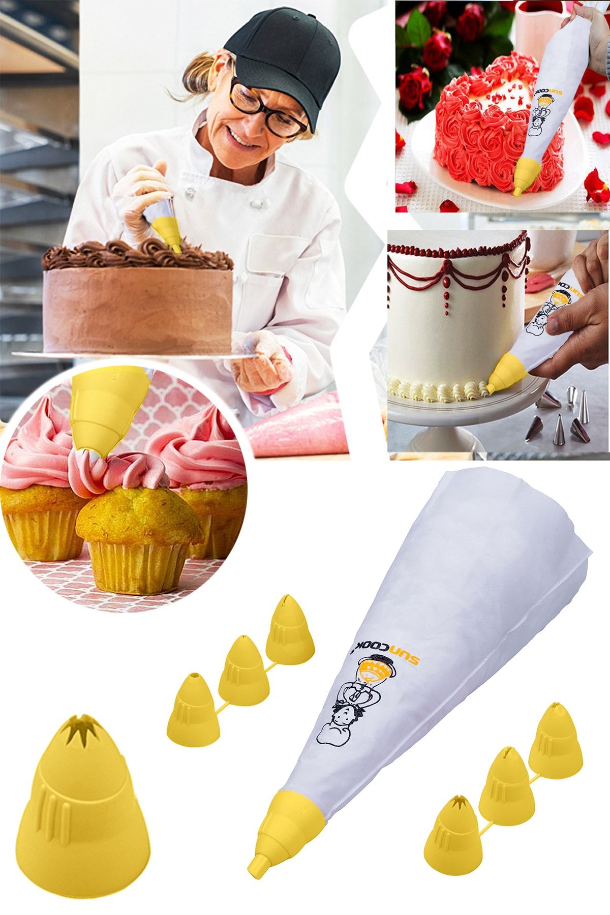 Manor-Piping Bag with 7 Tips 1