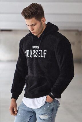Madmext Erkek Siyah Kapusonlu Sweatshirt Trendyol