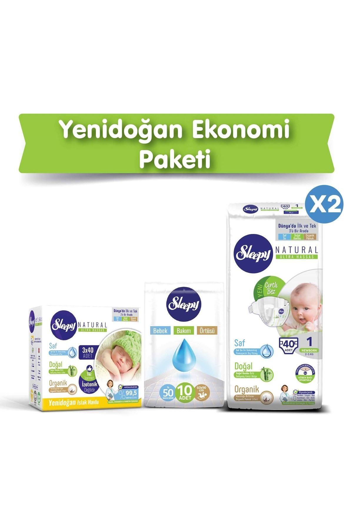Sleepy Natural Bebek Bezi 1 Numara Yenidogan Ekonomi Paketi Trendyol