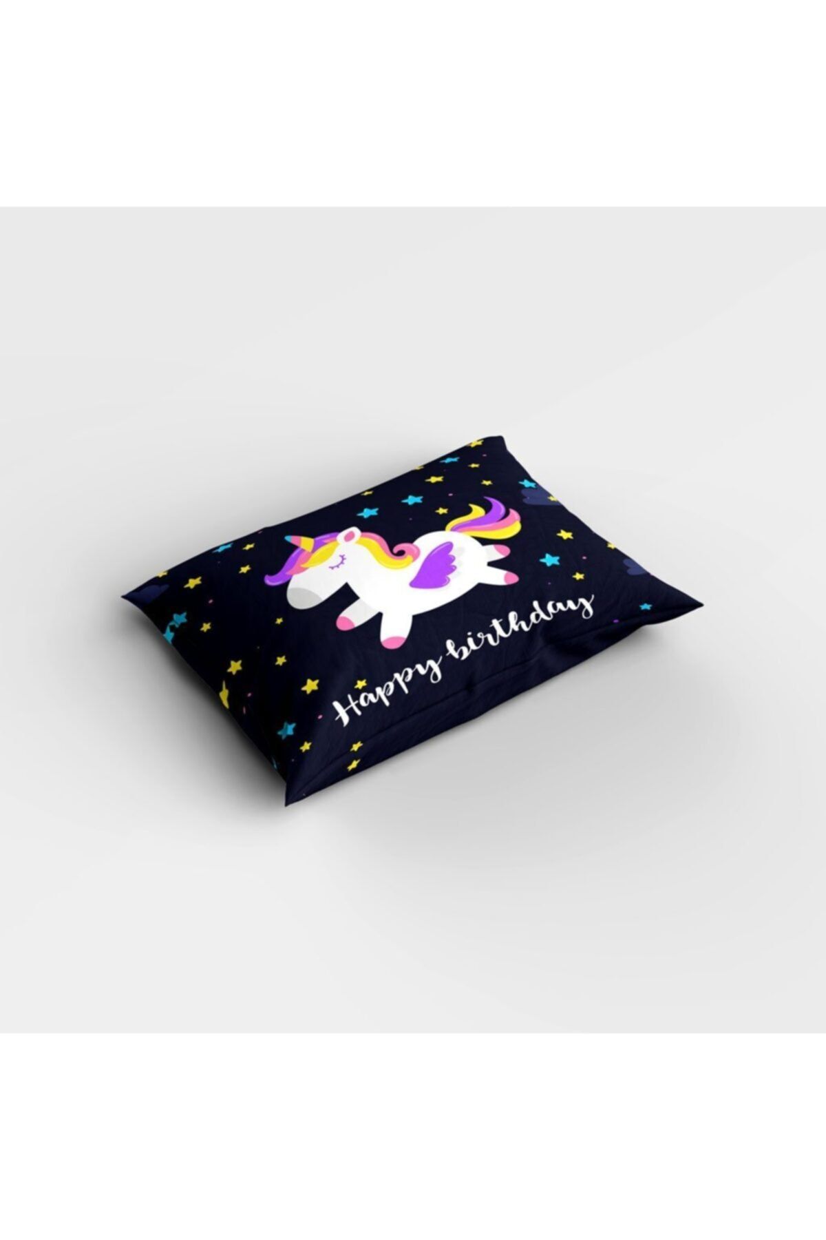 MonoHome-Black Unicorn 3D Cotton Satin Baby Bedding Set 2