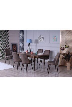 Stoker Hera Premium Yemek Masa Takimi 6 Sandalyeli Mutfak Masa Takimi Su Yesili Trendyol