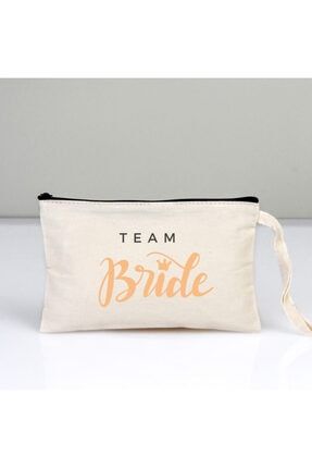 Team Bride | 5'li Clutch – Makyaj Çantası - Düğün, Nişan, Bekarlığa Veda 00599